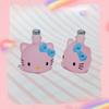 Nueva botella de perfume con cabeza de gato KT con efecto luminoso, accesorios DIY para jugar a la comida, adornos de resina