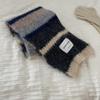 Bufanda de mohair arcoíris de invierno, bufanda chal de moda de Corea del Sur, bufanda de rayas de color a juego gruesas de alta calidad para mujeres