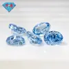 Huagang Gems 9A Forma de Huevo Corte Flor de Hielo Azul Hielo Diamante de Alto Carbono Zircón Ovalado Cz Piedra Suelta Piedra Principal Venta al por Mayor