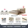 Cama de Cuero Ji y Orejas de Elefante Simple Moderna Caja Alta de Almacenamiento con Cajón Cama para Apartamento Pequeño Almacenamiento de Mesita de Noche Cama Principal