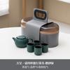 Conjunto de Chá de Viagem em Cerâmica Preta terno Copo Expresso Portátil Um Bule Quatro Xícaras com Bandeja de Chá Presente de Acompanhamento para Negócios Personalização de Logo
