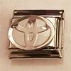 Módulo de logotipo de carro de luxo mundial de personalidade da moda DIY atacado personalidade alto senso elástico pulseira de aço inoxidável caseira