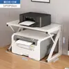 Prateleira de Armazenamento para Escritório, Organizador de Armazenamento para Estação de Trabalho, Estante de Livros para Casa, Suporte de Computador de Mesa Multicamadas, Suporte para Impressora