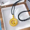 Tienda de oro con oro antiguo y oro alrededor del diamante espigas de trigo calabaza giratoria colgante moda Joker collar estilo moda nacional