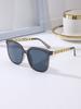 Nuevas Gafas de Sol con Varillas de Cadena de Marco Grande Europeas y Americanas, Gafas de Sol de Gama Alta, Anti-UV, Gafas de Sol Pequeñas para Mostrar el Rostro