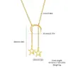 Joia Corrente de Clavícula Romântica Francesa Estrela e Lua Mito Não Desbota Design de Nicho Colar Joia Presente para Mãe