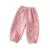Pantalones para Niñas 2026: Engrosado y Forrado de Felpa, Nuevo Estilo de Invierno para Niñas Bebé, Versión Coreana, Cálido y Elegante, Pantalones Deportivos con Puño