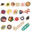 L58 M55 Acessórios para joias DIY micro-incrustados coração de pêssego lua animal borboleta rosto sorridente zircônia conexão