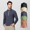 Serie de Pájaros Mismo Estilo Primavera y Otoño Nuevo Half-Zip Polar Running Deportes Fitness Capa Base Exterior Secado Rápido Camisa de Manga Larga