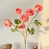 Flor artificial de loto rocío de 6 cabezas loto rocío de mil capas arreglo floral de boda decoración exhibición del hogar accesorios para sesión de fotos de ropa suave venta al por mayor