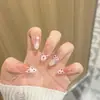 [Iris] Uñas Portátiles Hechas a Mano Estilo Francés con Degradado Morado Ojo de Gato, Efecto Iluminador, Pedrería Grande, Brillo Deslumbrante, Sensación de Alta Gama, Artículo de Lujo Popular