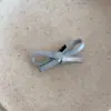 Presilha de Cabelo com Laço de Cetim Estilo Coreano, Presilha da Moda para Franja Lateral, Pente de Cabelo Elegante, Acessório de Cabelo de Luxo