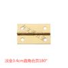 Bisagra de esquina cuadrada de 1,5 pulgadas de oro claro, bisagra pequeña de 180 grados, bisagra de caja de regalo, parte posterior de caja de 34 * 22 mm universal