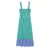 Vestido midi de tirantes a rayas de moda europea y americana transfronteriza más vendido en AliExpress