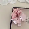 Diadema Pinza para el Pelo Infantil Grande de Color Rosa Dulce con Lazo de Pedrería Caliente