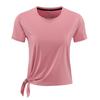 Verano Nuevo Ropa de Yoga Seda de Hielo para Mujer Secado Rápido Manga Corta Transpirable para Correr al Aire Libre Deportes Fitness Camiseta Tops