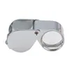 Lente de Vidrio Totalmente Óptico 10X18Mm Lupa Plegable para Exportación, Usada para Tasar Joyería Antigua de Palosanto de Hoja Pequeña