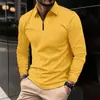 2026 Camisa de Manga Larga con Cremallera Estampado Digital Nuevo Europea y Americana Transfronteriza para Hombre Camiseta Superior para Hombre