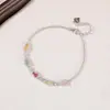 Yuebao Joyería Turmalina Dopamina Plata de Ley S925 Completo Diamante Calabaza Cinco Bendiciones Lujo Ligero Gama Alta Pulsera de Plata Apilable