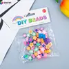 Embalagem com Fecho Argila Macia Fruta Pulseira DIY Contas Soltas Fio para Montar Pulseira Acessórios de Joias Contas Fruta de Argila Macia