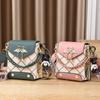 Bolsa de Fabricante Bolsa de Ombro Feminina 2025 Nova Moda Primavera e Verão Estampa Pequena Linha Bordada Bolsa para Celular Grande Capacidade Peça Única Envio Direto