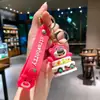 Chaveiro Criativo Urso Morango Pingente de Bolsa Chaveiro Estilo Fofo Pequeno Pingente Jogo de Fliperama Pequeno Presente Atacado