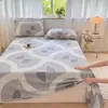 Lençol de cama de algodão 100%, espessado, escovado, grau A, vendido individualmente; Conjunto de lençol e fronha 100% algodão, cor sólida, para dormitórios estudantis, adequado para camas de solteiro