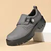 65904 Zapatos de Cuero para Hombre Estilo Nuevo Suela Gruesa Transpirables Aumentan la Altura Suela Suave Zapatos Casuales Británicos Zapatos Monk Zapatos sin Cordones Zapatos de Negocio
