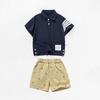 Conjunto de Camisa Polo de Manga Corta para Niños 2026 Nuevo Estilo Ropa para Niños Ropa de Verano para Bebés Camiseta de Manga Media Marca de Moda Elegante