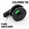 Juego de Accesorios para Mampara de Cubículo de Baño Público Soporte de Plástico Negro Pie de Apoyo Bisagra Manija Pestillo de Cierre de Puerta