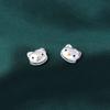 Plata s925 industria pesada epoxi lindo gatito Gato Cuentas colgante diy hecho a mano cuerda trenzada con cuentas pulsera de mano para niños accesorios