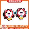 Llavero Personalizado de Tiburón de Goma Suave de PVC Llavero Plano 2D Periférico de Animación Japonesa Colgante de Marca de Goma de PVC
