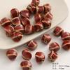 Contas de cerâmica vintage Flor de Forno Vermelho argila esmaltada contas soltas pulseira tecida diy feita à mão enfeite acessórios de joalheria