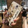 Adequado para Samsung Note3/N9008 suporte de telefone móvel pulseira caso cordão flor série caso protetor caso silicone soft case