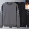 Sudadera Popular Nueva para Hombre Otoño/Invierno 2025, Forro Polar, Sin Capucha, Manga Larga, Cuello Redondo, Tallas Grandes, Gruesa, para Usar al Aire Libre