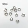 100 Piezas/Paquete Metal Flor Forma Pequeña Flor de Cinco Hojas Base Accesorios para Aretes Accesorios para Joyería DIY