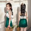 Traje de Baño Enterizo para Niña Traje de Baño con Falda para Niña Bebé Aguas Termales Lazo Lindo Niña Princesa Niño Grande Estudiante