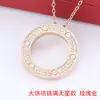 Colar Único Grande Placa de Ouro Rosa 18K Corrente para Clavícula com Pingente de Parafuso e Diamante Colar da Moda Fabricante