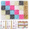 Kit de fabricação de pulseiras de argila de 24 grades transfronteiriças europeias e americanas Kit de fabricação de pulseiras de contas coloridas de 3 mm e 23 cores Kit de joias faça você mesmo