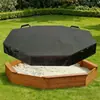Capa para Caixa de Areia de Brinquedo Infantil Banheira de Jardim Impermeável Proteção Solar Cobertura de Sombra Multicor Pátio de Jardim Octogonal