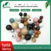 Fábrica atacado cor Superba contas de madeira bola pulseira colar acessórios artesanais brinquedos DIY
