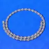 Hip-Hop Transfronterizo Europeo y Americano Cadena de Bolas de Plata de Ley 925 de 7.5 mm Collar de Moissanita Lujo Accesible Joyería de Gama Alta Personalización