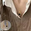 Colar Exquisito Versátil Estilo Coreano em Forma de Coração Doce para Mulheres, Moda Vintage, Corrente de Clavícula Criativa em Formato de Coração Grande e Pequeno
