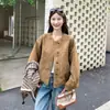 Chaqueta de gamuza de alta gama estilo retro para mujer, nueva colección otoño 2026, chaqueta de botones con cuello redondo estilo coreano, top casual