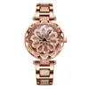 Reloj de cuarzo para mujer estilo coreano para estudiantes, lleno de diamantes, moderno, impermeable, reloj giratorio para mujer