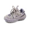 Zapatos Deportivos Ligeros para Niños 2025 Verano Nuevos Malla para Niños Suela de Neumático Malla Transparente para Niñas Zapatos Parisinos Tipo Papá