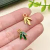 Color Oro Antiguo Conservación del Color Agujero Pasante Oro Mate Gota de Aceite Colgante Estilo Chino Bambú Creciente Bambú de la Fortuna Accesorios para Joyería DIY