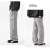 Pantalones cargo de pierna curva para hombre, corte recto holgado, pantalones casuales para hombre primavera/otoño 2025, nueva marca de alta gama de moda 2026