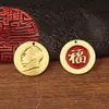 Diseño original colgante de la fortuna rojo aceite del Presidente Mao, placa conmemorativa de la bandera roja, llavero tejido a mano con retrato del Presidente