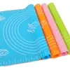 Tapete de Silicona para Amasar de Grado Alimenticio, Tapete de Horneado Graduado, Tapete para Estirar Masa, Posavasos Antideslizante, Color Caramelo Tamaño Pequeño